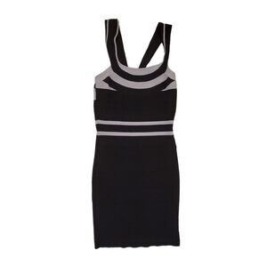 Express‎ Women's Black Gray Bodycon Bandage Sleeveless Dress Small